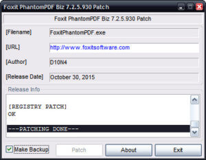 Foxit PhantomPDF Business patch Version